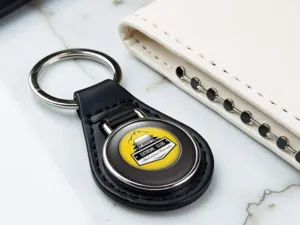 Key Chain Leather Durable Design Racing Force